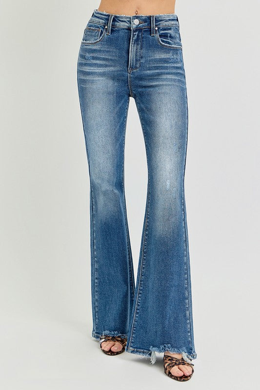 Mae High-Rise Stomach Control Bootcut Jeans by Risen