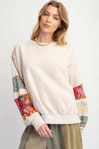 Boho Floral Patch Block long sleeve by Easel