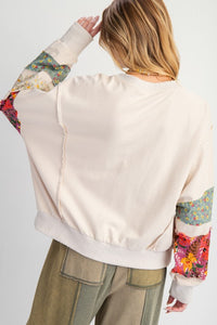 Boho Floral Patch Block long sleeve by Easel