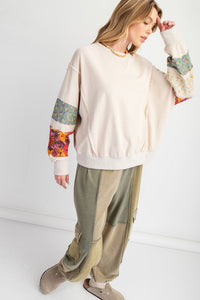 Boho Floral Patch Block long sleeve by Easel