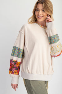 Boho Floral Patch Block long sleeve by Easel