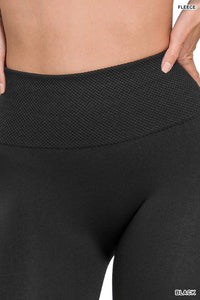 Fleece Lined Leggings in Black