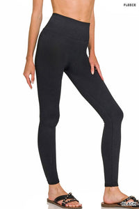 Fleece Lined Leggings in Black