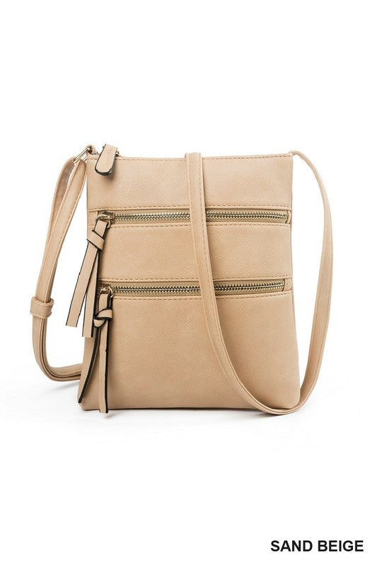 Vegan leather crossbody purse with strap