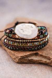 Moonlight stone wrap bracelet