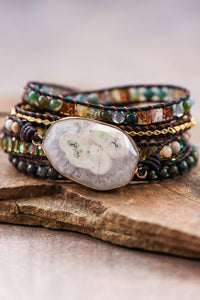 Moonlight stone wrap bracelet