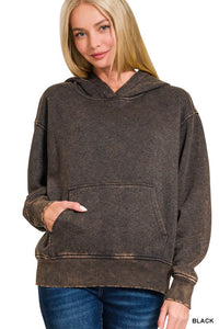 Black Long Sleeve Sweater Hoodie