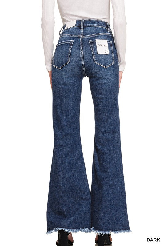 Missie Fray Flare Jeans