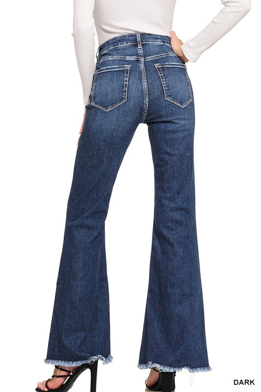 Missie Fray Flare Jeans