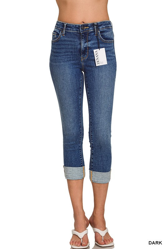 Lanie Cuffed Jean Capri