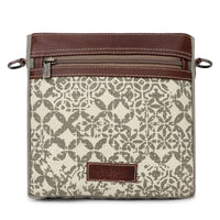 Canvas & Leather Women Crossbody Purse