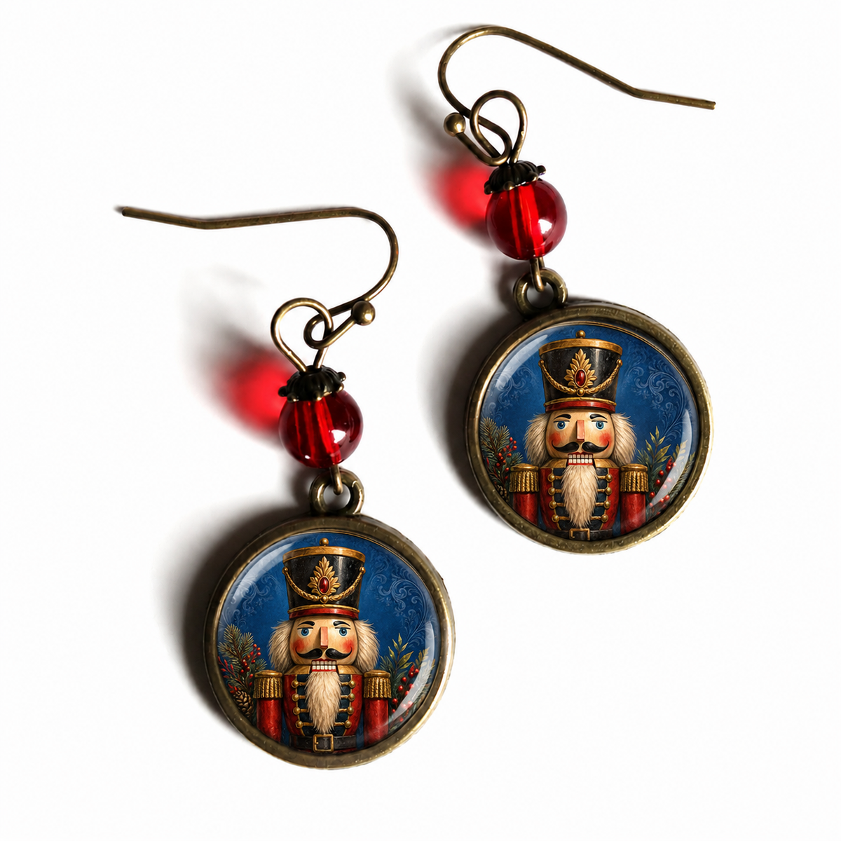 Nutcracker Christmas Soldier dangle Earrings