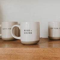 Rise and Shine Stoneware Coffee Mug - Home Decor & Gifts