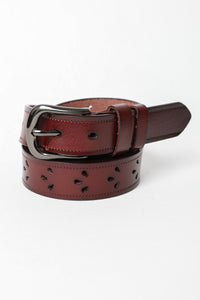 Petal punch out Belt in Brown