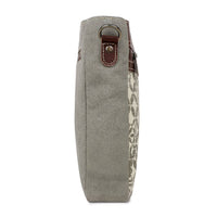 Canvas & Leather Women Crossbody Purse