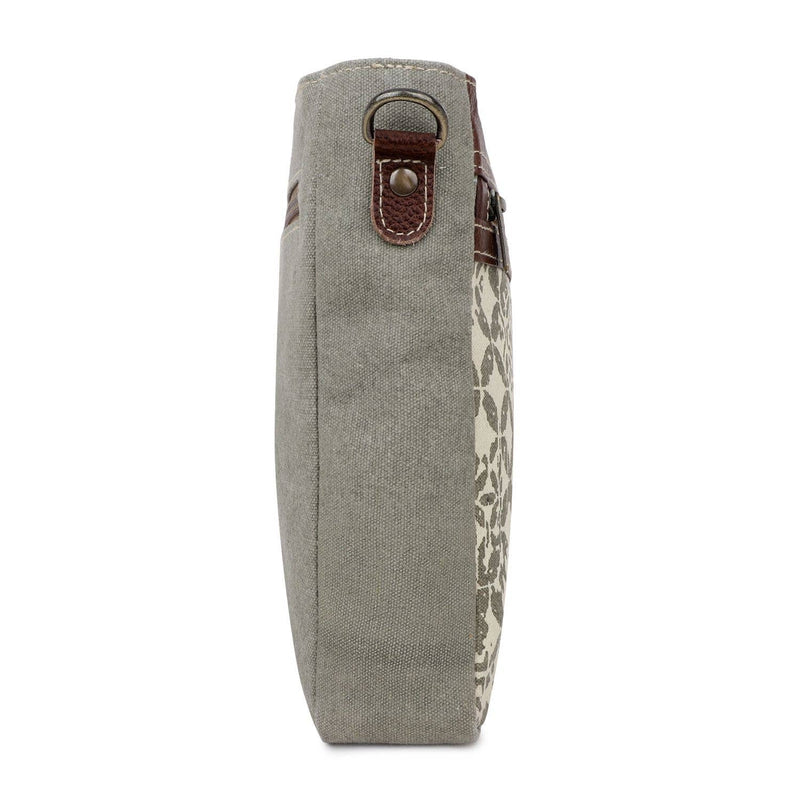 Canvas & Leather Women Crossbody Purse