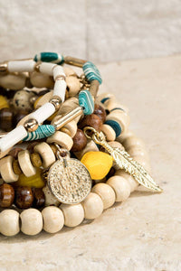 Multi Stranded Mixed Beads Bracelet