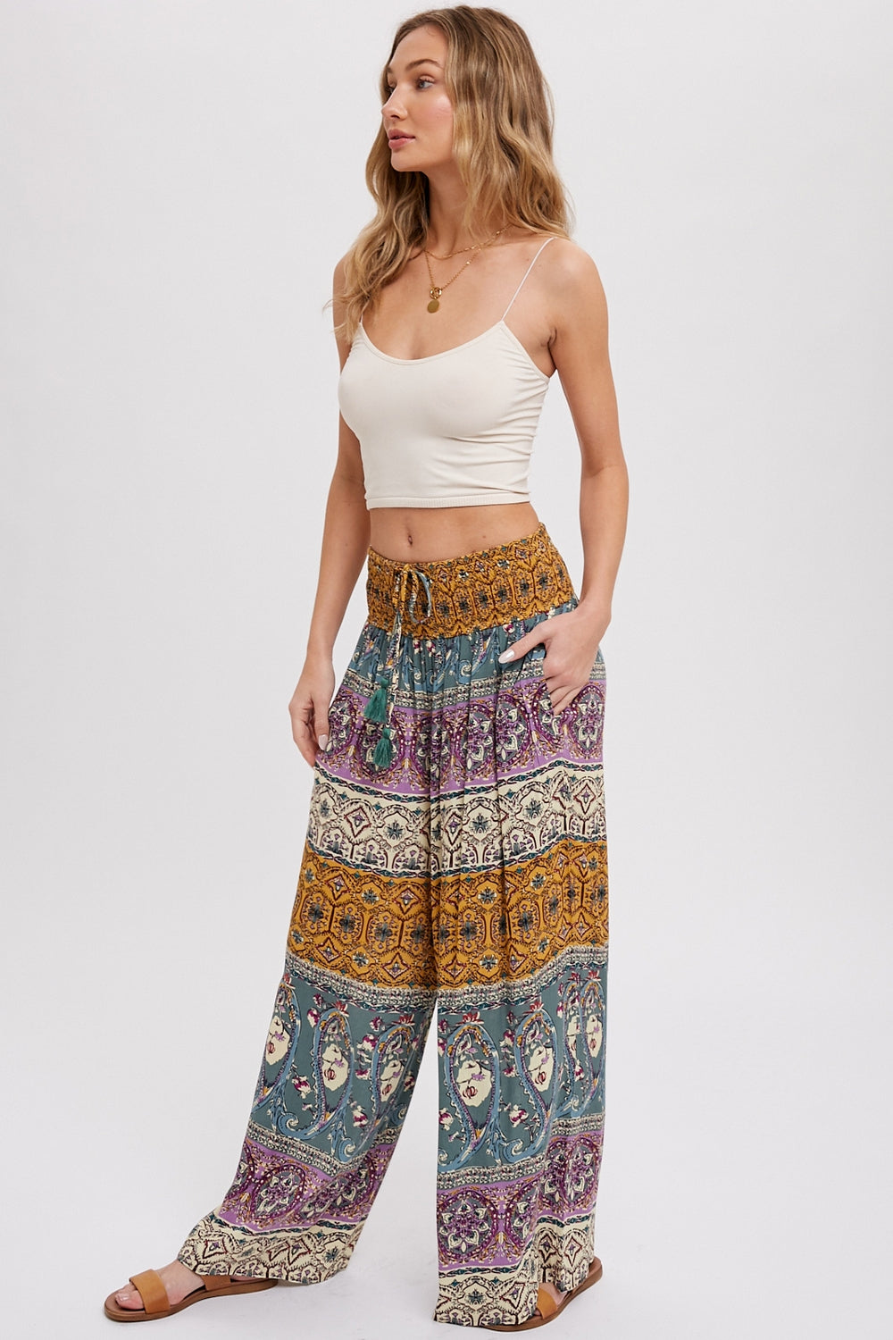 Boho Wide Leg Pants * on sale