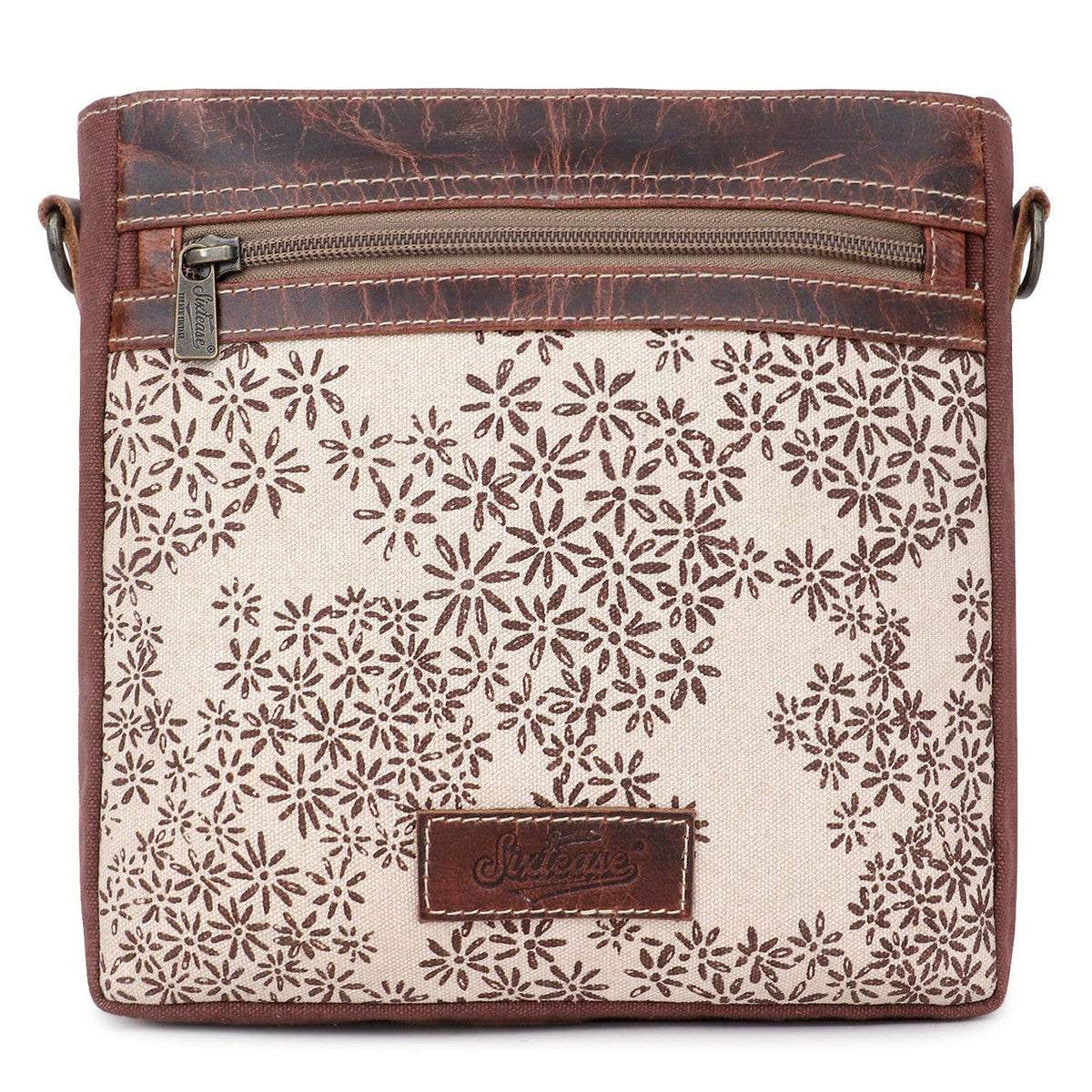 Canvas & Leather Women's Crossbody Bag Purse