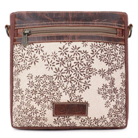 Canvas & Leather Women's Crossbody Bag Purse