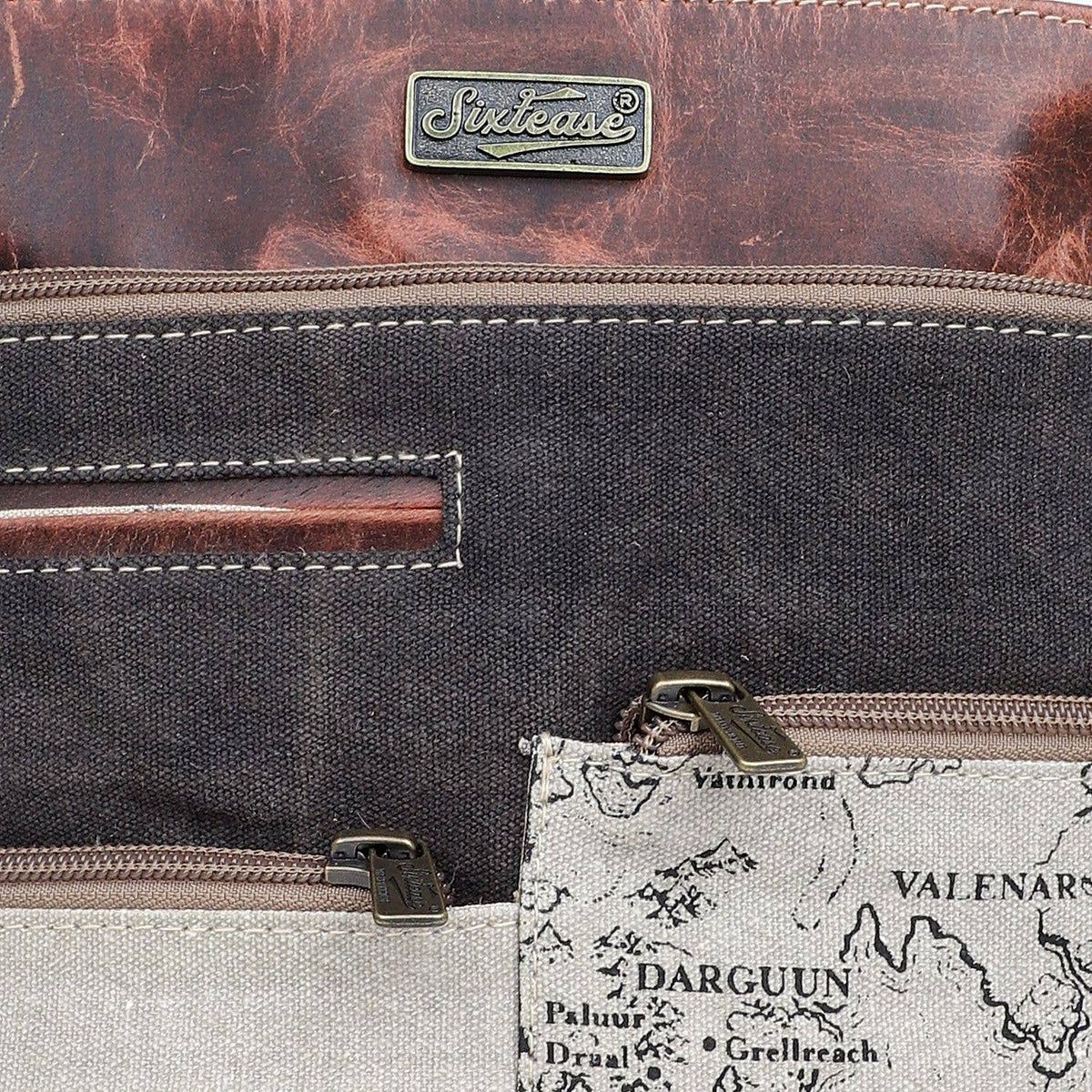 Canvas & Leather Women's Crossbody Purse