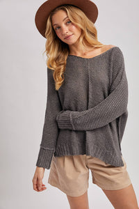 REVERSE SEAM LOOSE FIT SWEATER