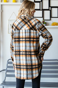 Rust Plaid flannel jacket * on sale