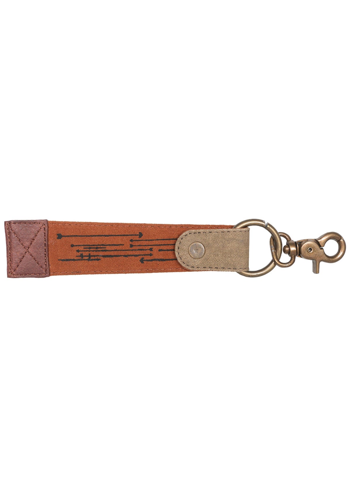 Live Love Wander Up-Cycled Canvas Key Fob,