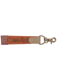 Live Love Wander Up-Cycled Canvas Key Fob,