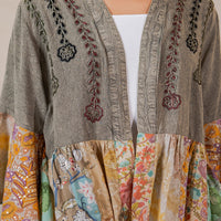 Boho Patch Overshirt Kimono Shrug * on sale