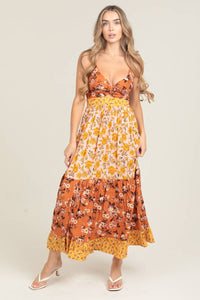 V NECK TWIST FRONT CUT OUT  MAXI