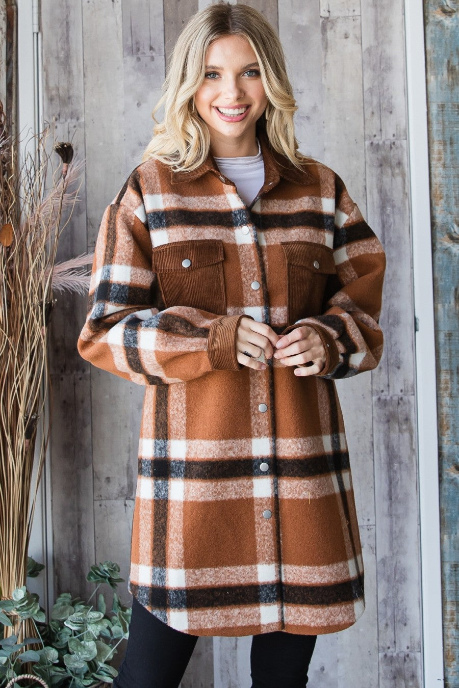 Brown Plaid flannel jacket * on sale