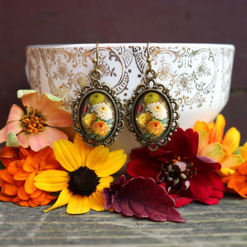 Chrysanthemum Flowers Earrings