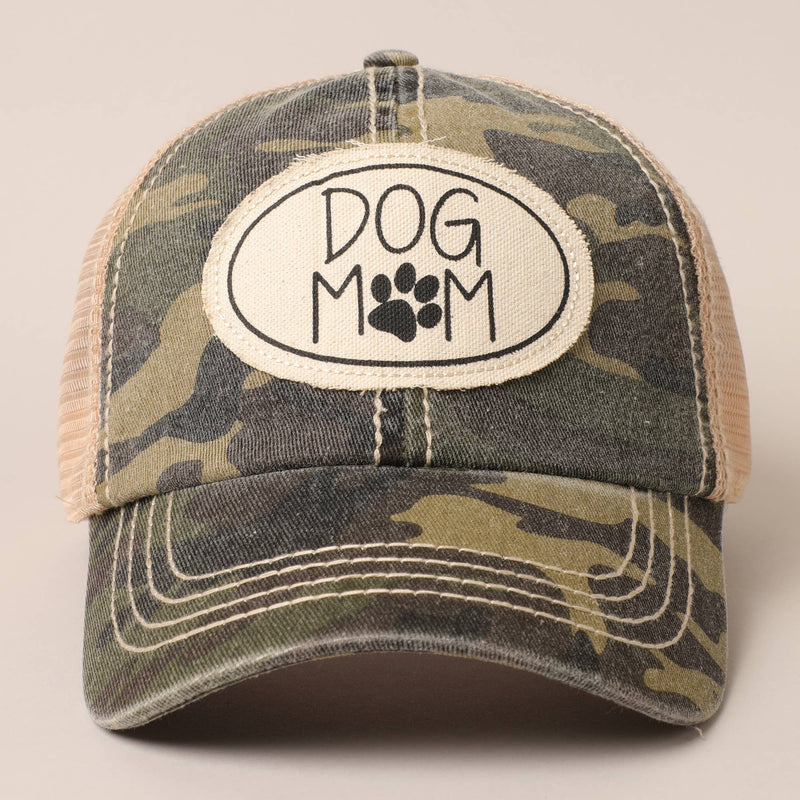 Dog Mom Camo baseball cap