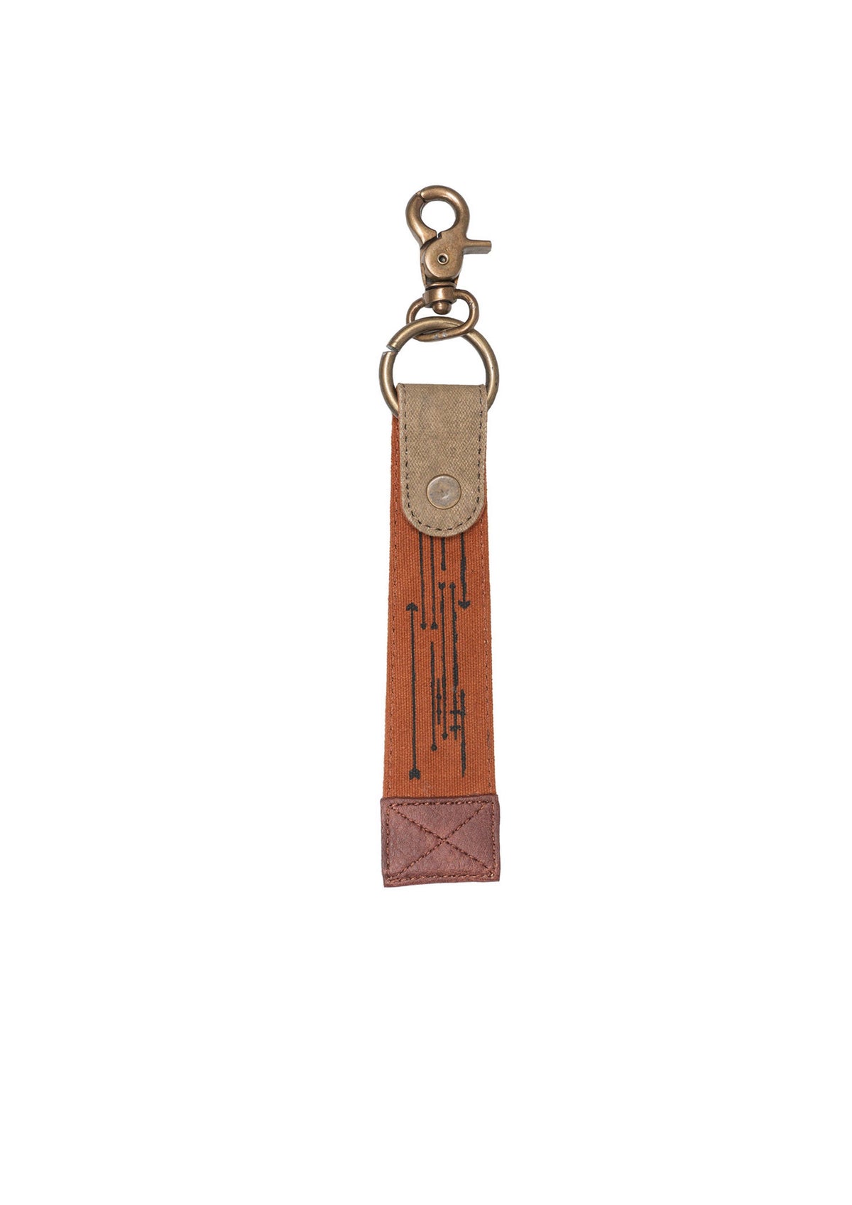 Live Love Wander Up-Cycled Canvas Key Fob,