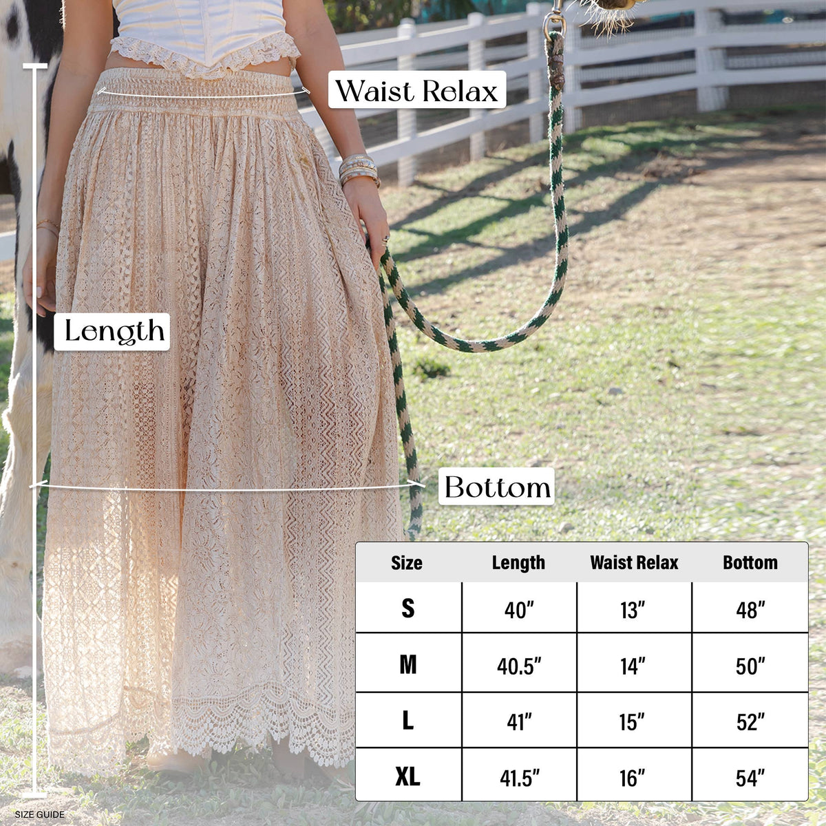 Desert Dream Flow Trousers All Lace Shirred Waist Pants