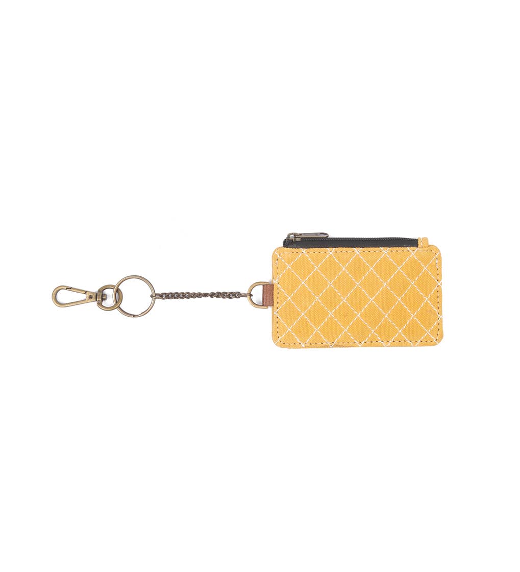 Sunny Up-Cycled Canvas Coin Purse