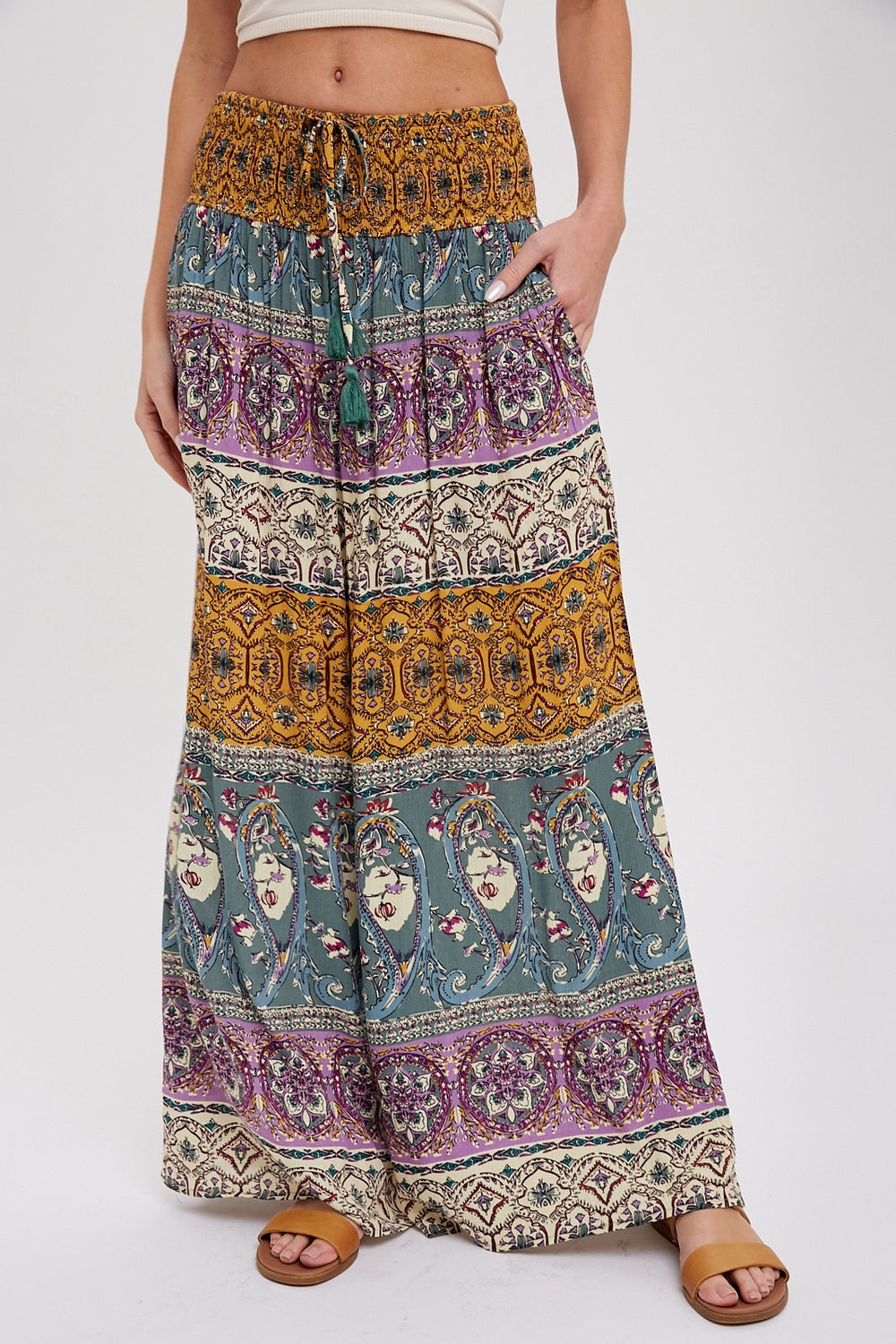 Boho Wide Leg Pants * on sale