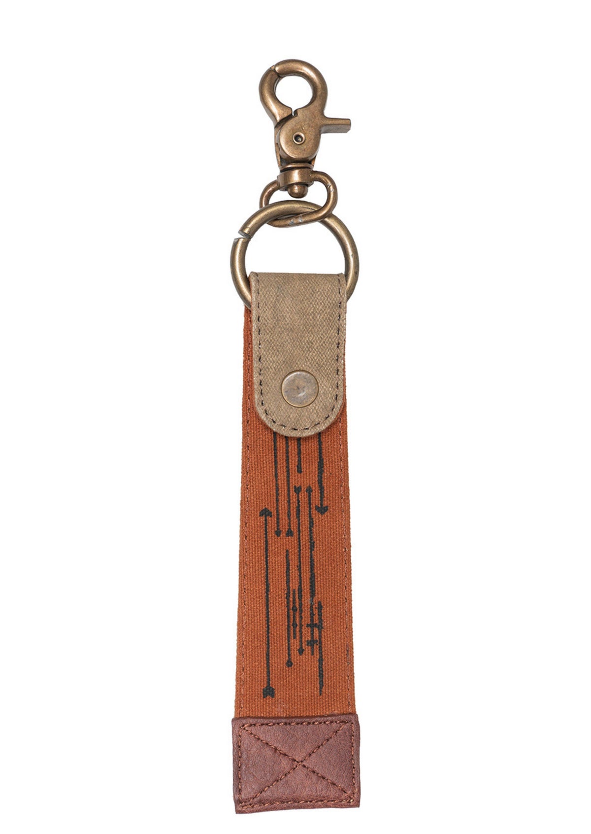 Live Love Wander Up-Cycled Canvas Key Fob,
