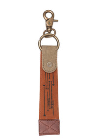 Live Love Wander Up-Cycled Canvas Key Fob,