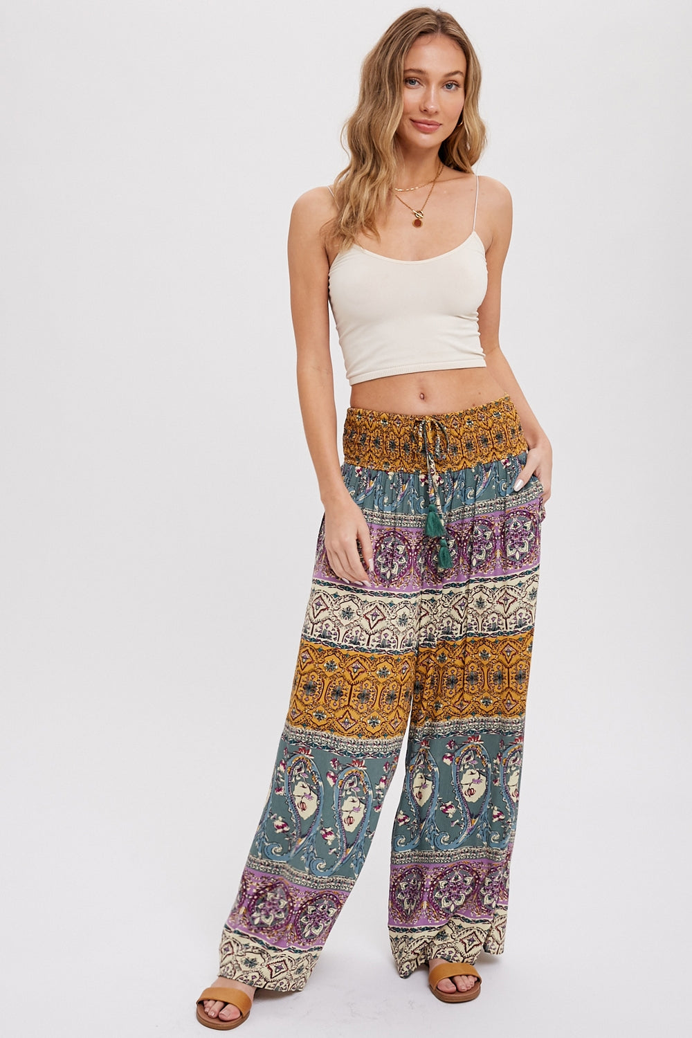 Boho Wide Leg Pants * on sale