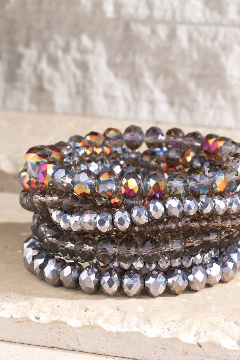 Glass Bead 9 Strand Bracelet Set