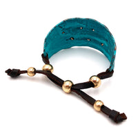 Hammered Cross Western Stamped Bracelet Cuff: Patina