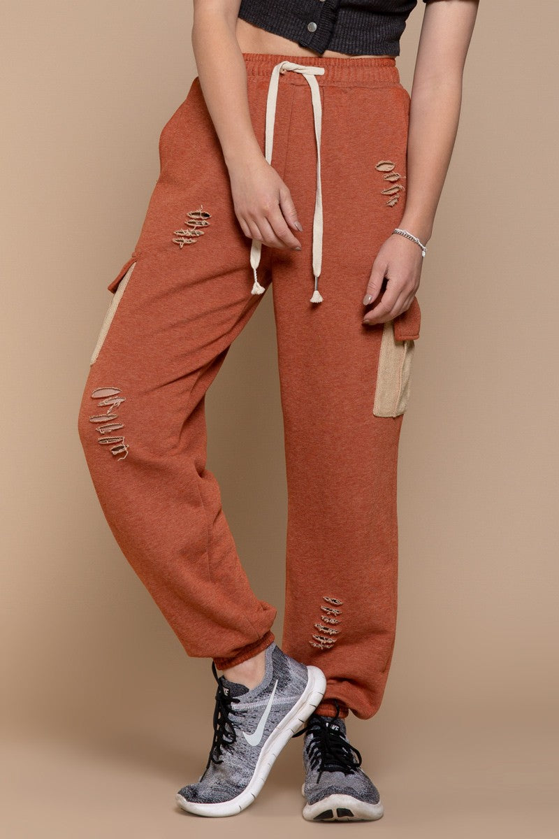 Distressed Cargo Lounge Pants * on sale
