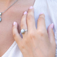 Kashi Semiprecious Small Stone Ring - Moonstone