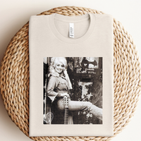 Miss Dolly Graphic Tee: Light Beige