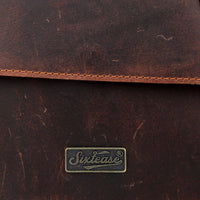 Rustic Leather Women's Crossbody Bag - Cherry