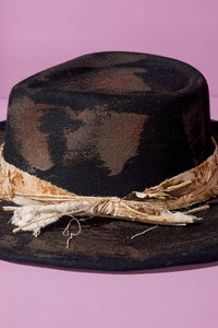 Vintage Versatile Shapeable Cowgirl & Fedora Hat: BLACK