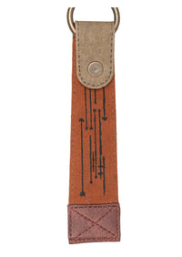Live Love Wander Up-Cycled Canvas Key Fob,