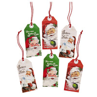 6/Set, Vintage Santa Gift Tags
